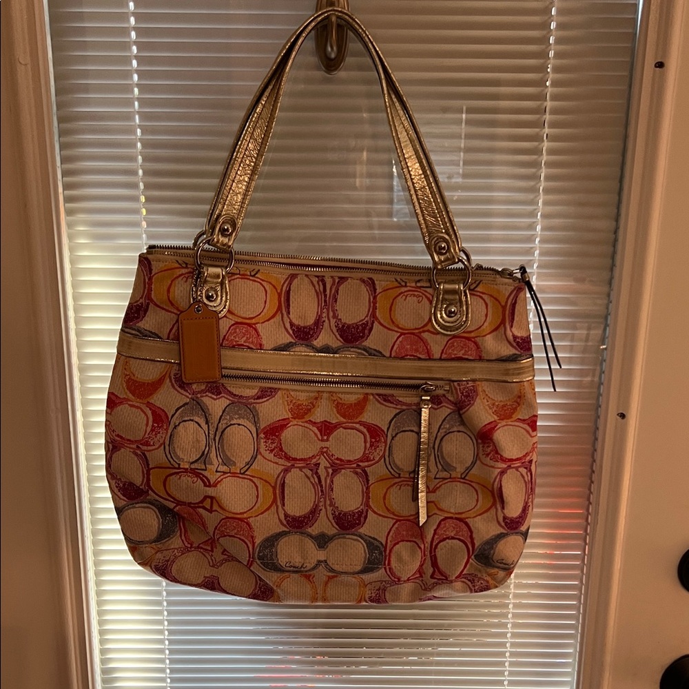 Coach Multicolor Signature Shoulder Bag